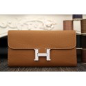 Knockoff Hermes Constance Wallet In Brown Epsom Leather Replica HJ00091