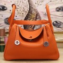 Luxury Hermes Orange Clemence Lindy 30cm Bag HJ00229