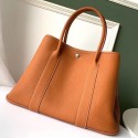 Luxury Hermes Tan Fjord Garden Party 30cm With Printed Lining HJ01356
