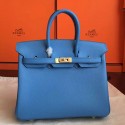 Replica Discount Hermes Blue Paradiso Epsom Birkin 25cm Handmade Bag HJ00435