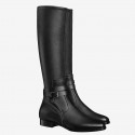 Replica Hermes Soria Boots In Black Calfskin Leather Replica HJ00849