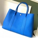 Replica Luxury Hermes Blue Hydra Fjord Garden Party 30cm With Printed Lining HJ00114