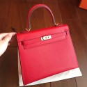 Wholesale Hermes Red Epsom Kelly 25cm Sellier Handmade Bag HJ00782