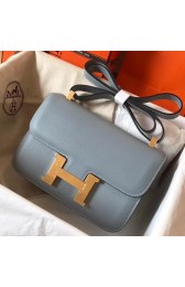 1:1 Replica Hermes Epsom Constance 24cm Blue Lin Handmade Bag HJ00651