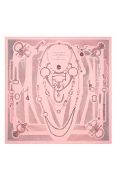 AAA Fake High Quality Hermes Pink Etude Pour Une Parure De Gala Scarf HJ00130
