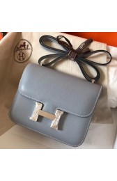 AAA Hermes Mini Constance 18cm Epsom Blue Lin Bag HJ00687