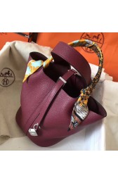 AAA Hermes Ruby Picotin Lock MM 22cm Handmade Bag HJ01086