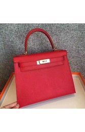 AAAAA Knockoff High Quality Replica Hermes Red Epsom Kelly Sellier 28cm Handmade Bag HJ00288