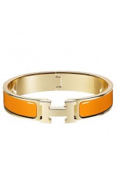 Best Cheap Knockoff Hermes Orange Enamel Clic H PM Bracelet HJ00343