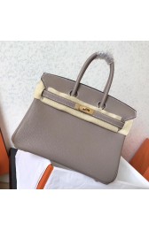 Best Quality Imitation Hermes Tourterelle Clemence Birkin 25cm Handmade Bag Replica HJ00539
