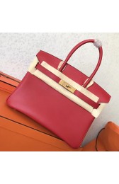 Copy AAA Hermes Red Swift Birkin 30cm Handmade Bag HJ01024
