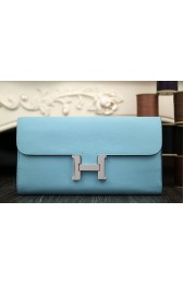 Copy Perfect Hermes Constance Wallet In Light Blue Epsom Leather HJ00793
