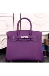 Fashion Fake Fake 1:1 Hermes Birkin 30cm 35cm Bag In Purple Epsom Leather HJ01242