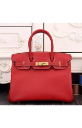 Hermes Birkin 30cm 35cm Bag In Red Epsom Leather HJ00925