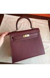 Hermes Bordeaux Epsom Kelly 25cm Sellier Handmade Bag Replica HJ01018