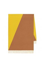 Hermes Casaque Stole In Yellow And Camarel Cashmere Replica HJ00877