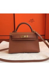 Hermes Gold Swift Kelly Mini II 20cm Handmade Bag HJ00605