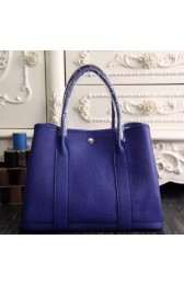 Hermes Medium Garden Party 36cm Tote In Electric Blue Leather HJ00017