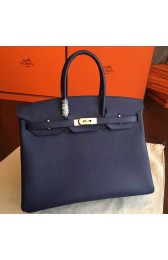 Hermes Sapphire Epsom Birkin 35cm Handmade Bag Replica HJ00636