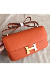 High Imitation Hermes Orange Epsom Constance Elan 25cm Bag HJ00835