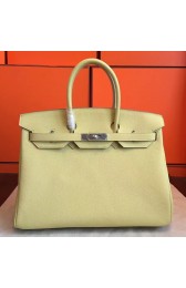High Quality Hermes Curry Clemence Birkin 35cm Handmade Bag HJ00647