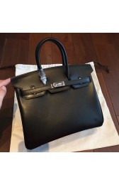 Imitation AAAAA Hermes Black Box Birkin 25cm Handmade Bag HJ00720
