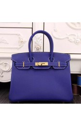 Imitation Hermes Birkin 30cm 35cm Bag In Electric Blue Epsom Leather HJ00828