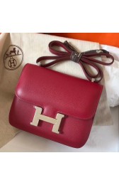 Imitation Hermes Mini Constance 18cm Ruby Epsom Bag HJ01106