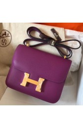 Knockoff Luxury Hermes Mini Constance 18cm Cyclamen Epsom Bag HJ00933