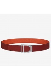 Replica Fashion Fashion Hermes Etrier Buckle Belt & Orange Clemence 32 MM Strap HJ00101