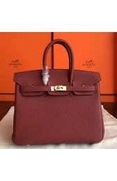Replica Hermes Bordeaux Clemence Birkin 25cm Handmade Bag HJ00260