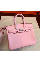 Replica Hermes Pink Clemence Birkin 25cm Handmade Bag HJ01301