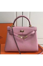 Replica Hermes Pink Clemence Kelly 25cm GHW Bag HJ00387