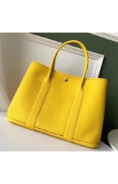 Replica Hermes Yellow Fjord Garden Party 30cm With Printed Lining HJ01244