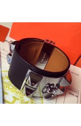 Replica High End Hermes Black Epsom Collier De Chien Bracelet Size S HJ00760
