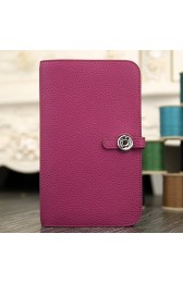 Replica Hot High End Hermes Dogon Combine Wallet In Purple Leather HJ00506