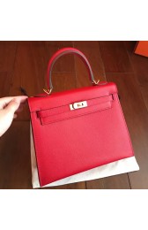 Wholesale Hermes Red Epsom Kelly 25cm Sellier Handmade Bag HJ00782