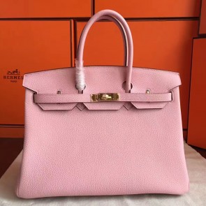Fake AAA Fake Hermes Pink Clemence Birkin 40cm Handmade Bag HJ00336