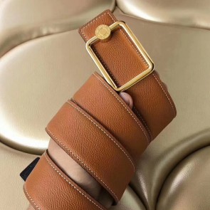 Replica Hermes Oscar Buckle 40 MM Belt Brown Reversible Leather HJ00855
