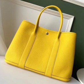 Replica Hermes Yellow Fjord Garden Party 30cm With Printed Lining HJ01244