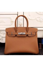 1:1 Copy Hermes Birkin 30cm 35cm Bag In Brown Epsom Leather HJ00566