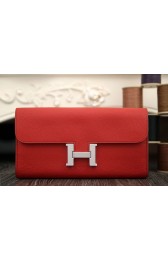 1:1 Replica Hermes Constance Wallet In Red Epsom Leather HJ00589