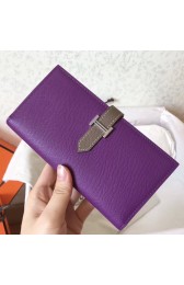 AAA 1:1 Hermes Bi-Color Epsom Bearn Wallet Ultraviolet/Taupe HJ01085
