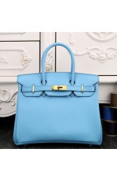 AAA Knockoff Hermes Birkin 30cm 35cm Bag In Light Blue Epsom Leather HJ01339