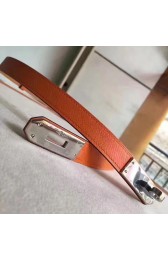 Best Cheap Hermes Orange Epsom Kelly Belt With Palladium Hardware HJ00721