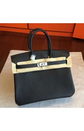 Cheap Knockoff Hermes Black Clemence Birkin 25cm Handmade Bag HJ01033