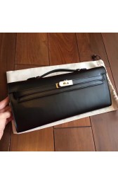 Copy Hermes Black Box Kelly Cut Clutch Handmade Bag Replica HJ00950