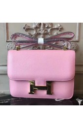 Fake Hermes Pink Constance MM 24cm Epsom Leather Bag HJ00941