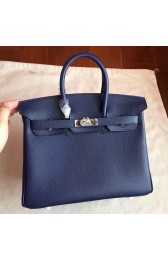 Fake High Quality Hermes Sapphire Epsom Birkin 25cm Handmade Bag HJ00892