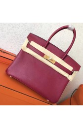 Fashion Hermes Ruby Epsom Birkin 30cm Handmade Bag HJ00670